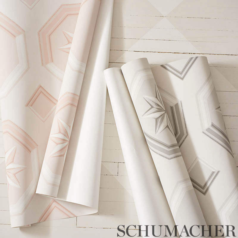 Augustus Blush by Schumacher Trompe L'Oeil Wallpaper – Schumacher 5009891