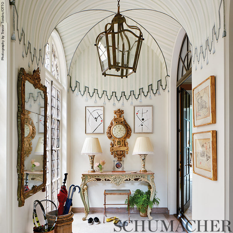 Villa Panel Dove by Schumacher Miles Redd Trompe L'Oeil Digital Wallcovering – Schumacher 5009910