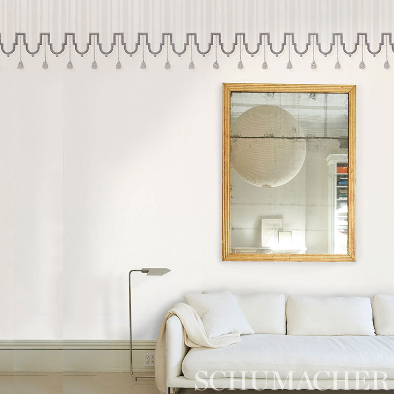 Villa Panel Dove by Schumacher Miles Redd Trompe L'Oeil Digital Wallcovering – Schumacher 5009910