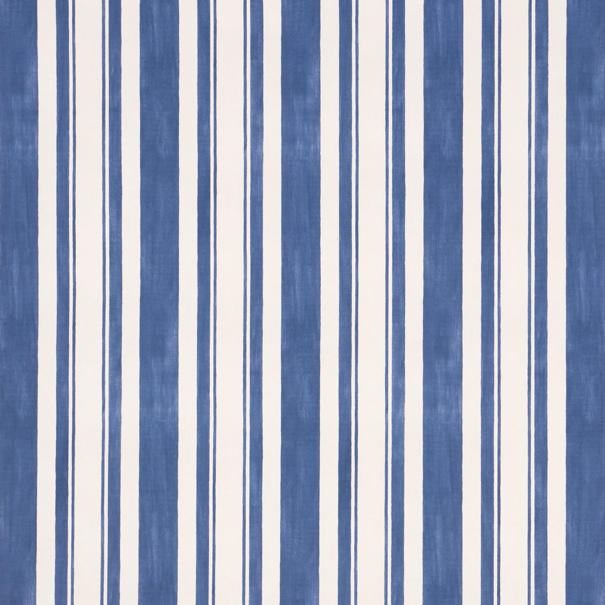 Villa Stripe navy blue and white multiwidth stripe wallpaper by Miles Redd for Schumacher