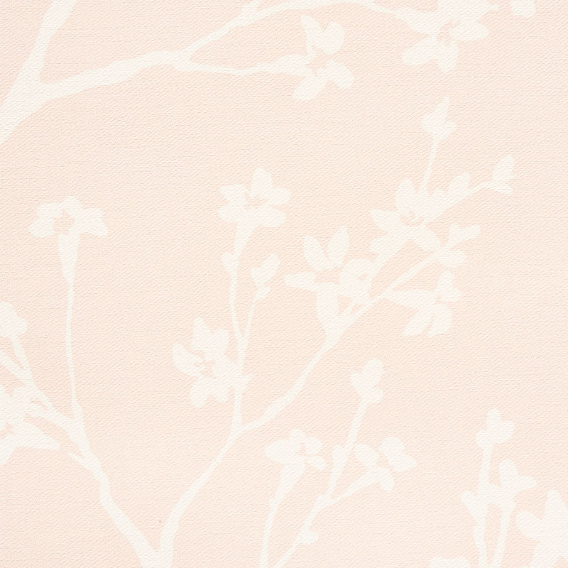 Twiggy Vinyl Blush by Schumacher Silver Lining Performance Wallcoverings – 5010151