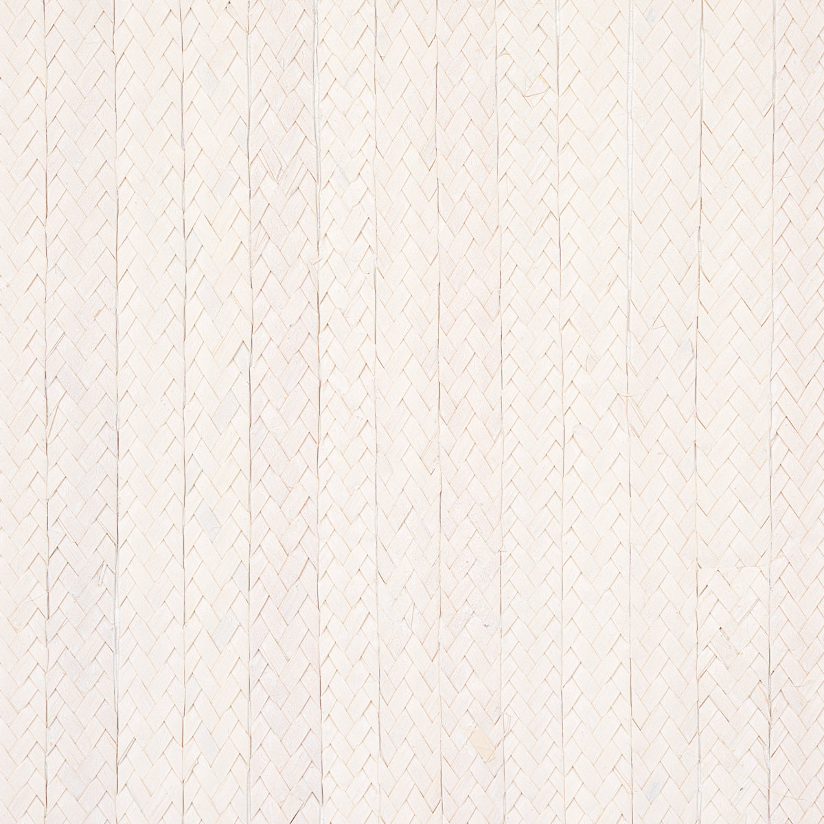 Braided Buri wallcovering in ivory with hand-braided buri palm fiber on a natural ground, subtle stripes, and a relaxed beach-inspired look.