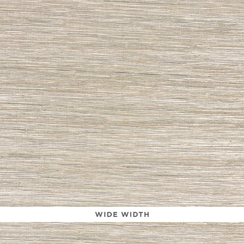Textured metallic sage green wallpaper with multi-width flax yarns and a lustrous finish