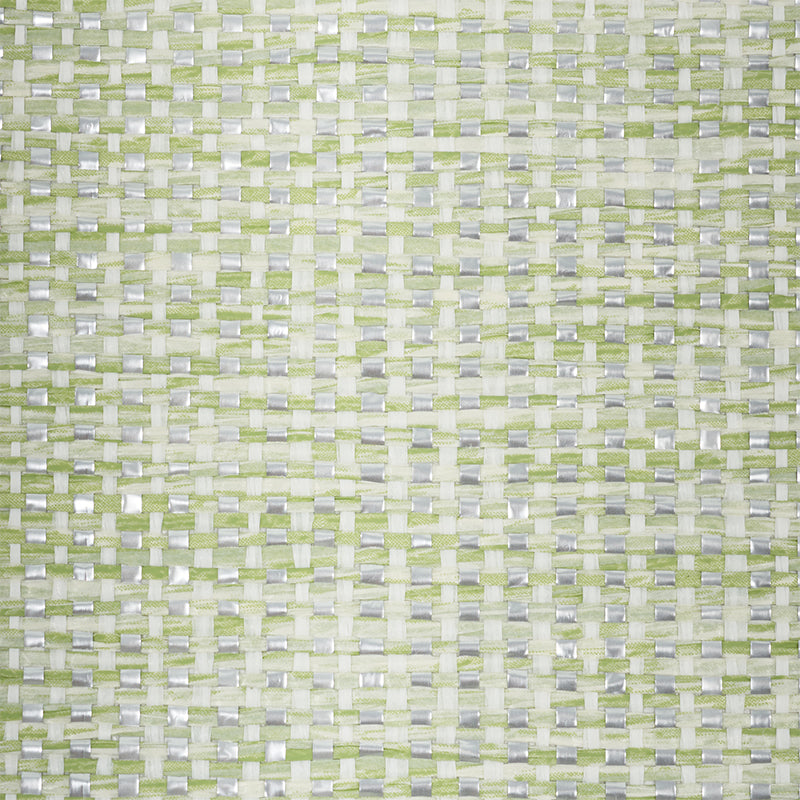 Metal Paperweave Green Wallpaper – Schumacher 5010313
