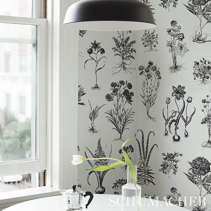 Cabot Botanical Large Ivory by Schumacher Botanical Wallpaper – Schumacher 5010640