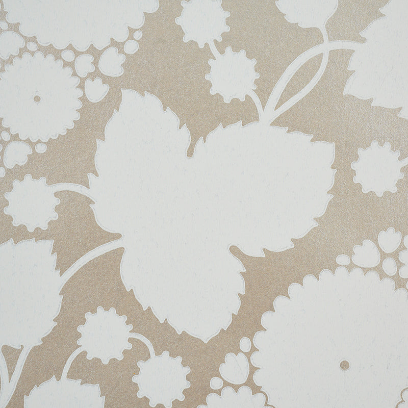 Marianne Champagne by Schumacher Pop Art Floral Wallpaper – Schumacher 5010720