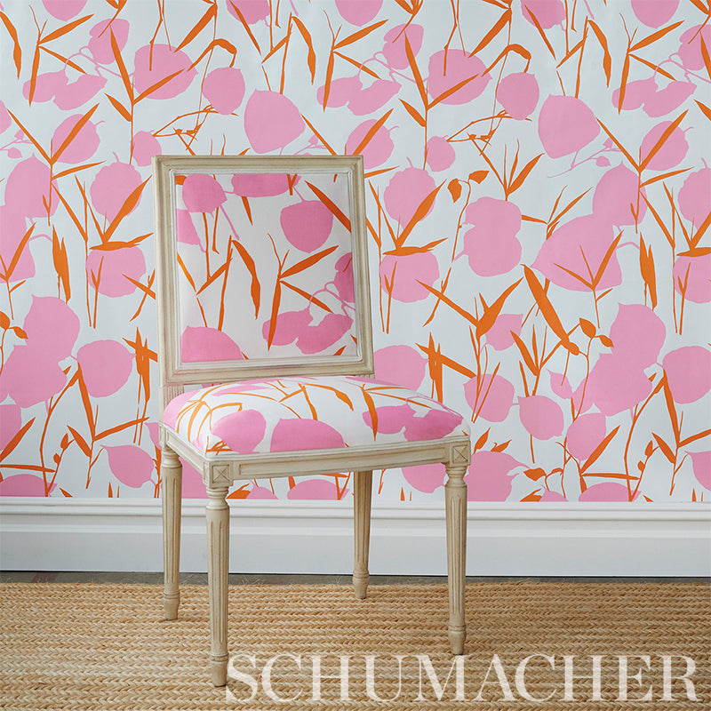 JOAN Pink Floral Wallpaper by Schumacher – Flower Power Collection 5010781