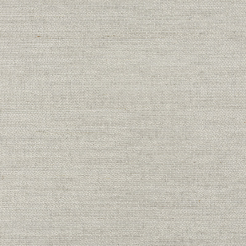 Haruki Sisal Dove wallcovering by Schumacher, shown in a neutral textured finish and styled in a modern interior setting.
