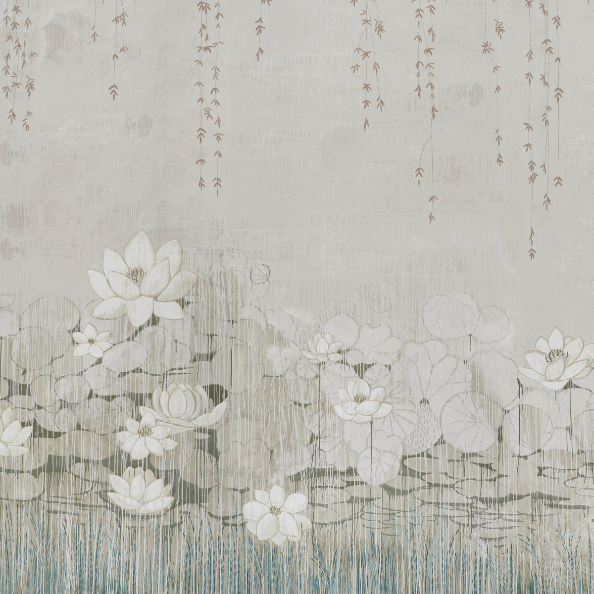 Chatoyant Panel Set Leaf by Colette Cosentino Wall Mural – Schumacher 5010891