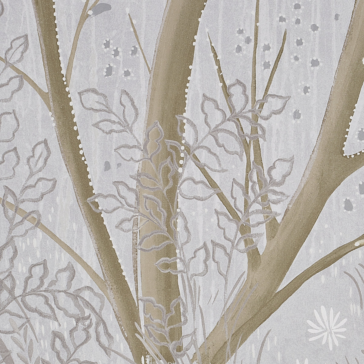 Brindille Golden Accented Panel Set Dove by Colette Cosentino – Schumacher 5010920
