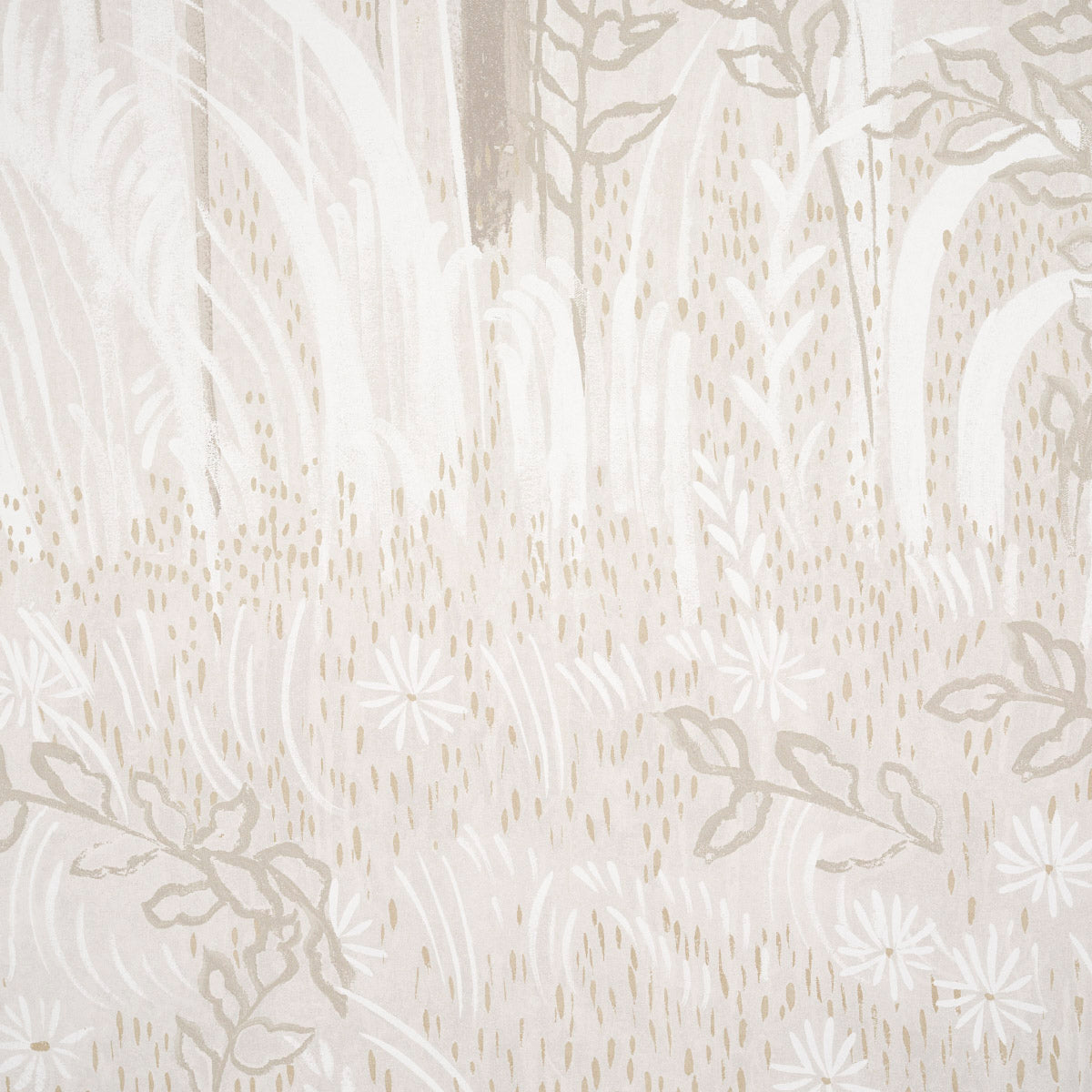 Brindille Golden Accented Panel Set Alabaster by Colette Cosentino – Schumacher 5010924