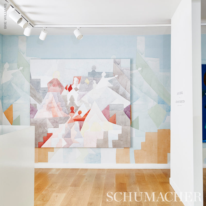 STEPS PANEL SET Sky & Saddle by Peg Norriss Abstract Geometric Wall Mural Wallpaper – Schumacher 5011100