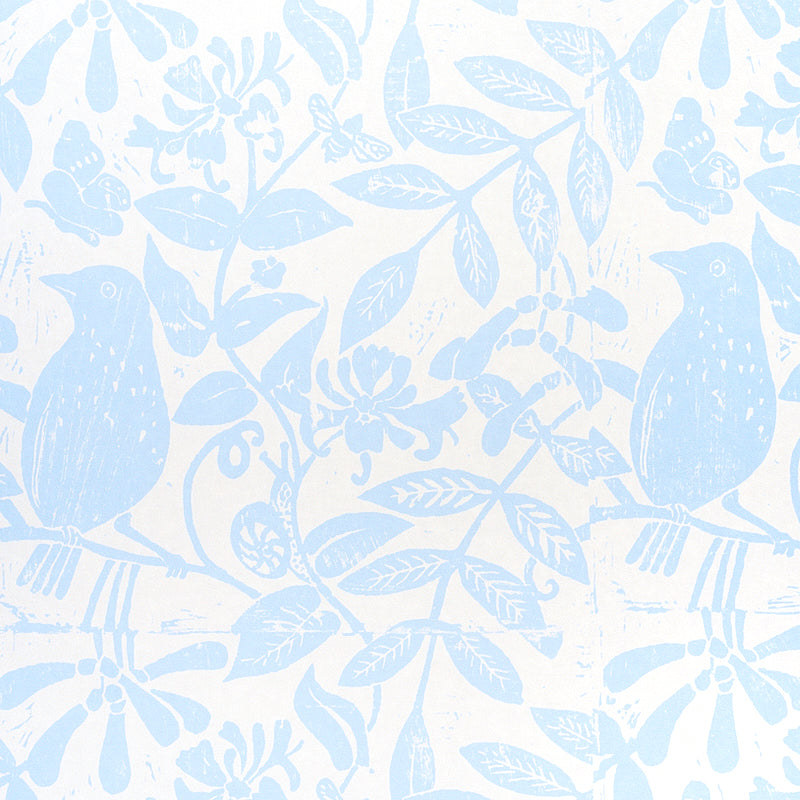 Bird & Bee Sky by Molly Mahon Botanical Wallpaper – Schumacher 5011190