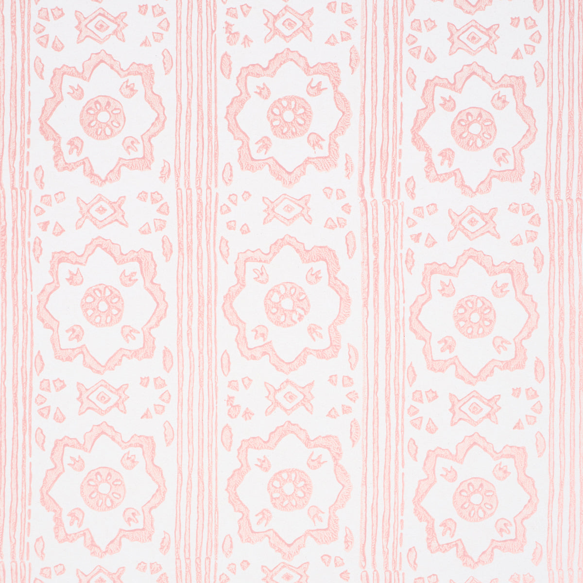 Sunda Hand Blocked Print Blush by Schumacher Jacaranda Collection Hand Blocked Geometric Wallpaper – 5011224