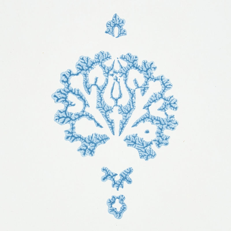 Dahlia Hand Blocked Print Blue by Schumacher Jacaranda Collection Hand Blocked Floral Wallpaper – Schumacher 5011230