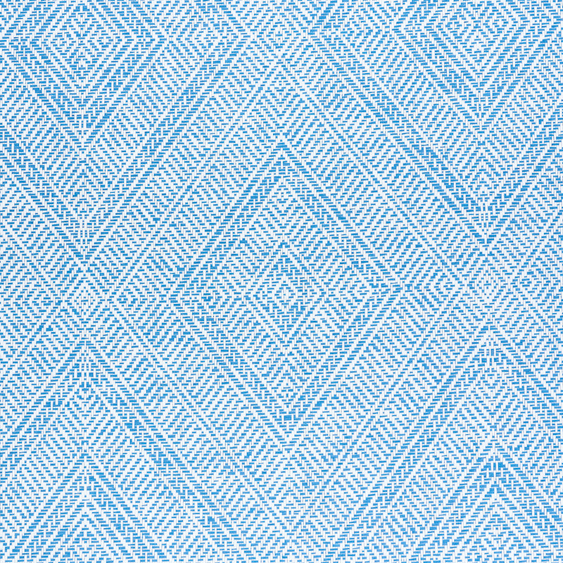 Tortola Paperweave Blue by Schumacher Diamond Geometric Woven Wallpaper – Schumacher 5011250