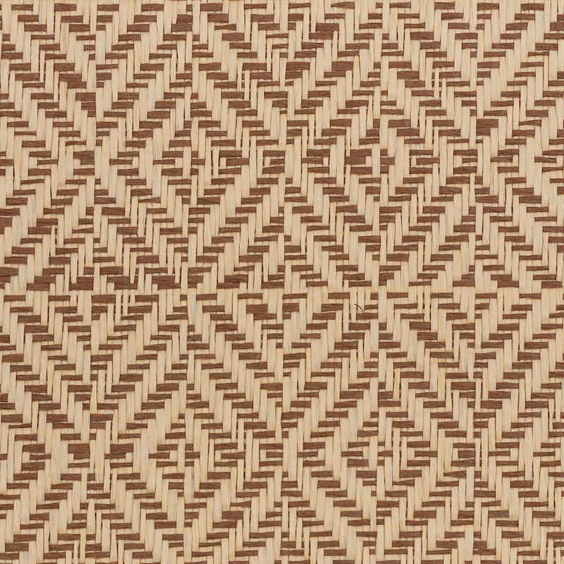 Jubilee Paperweave Brown Woven Wallcovering by Schumacher – 5011272
