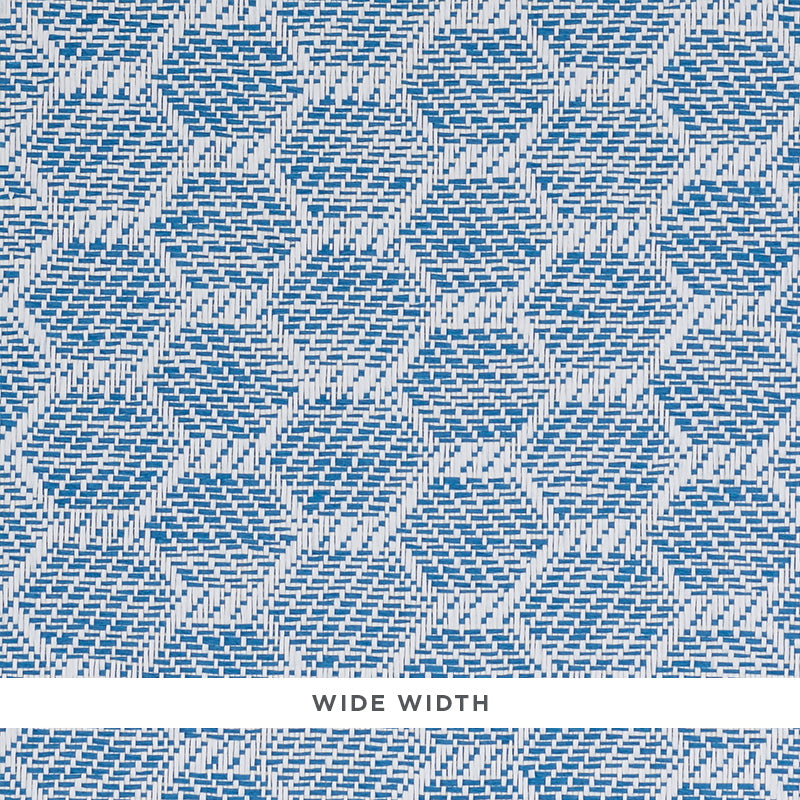 Abaco Paperweave Blue Hexagonal Woven Wallcovering – Schumacher 5011282SAM
