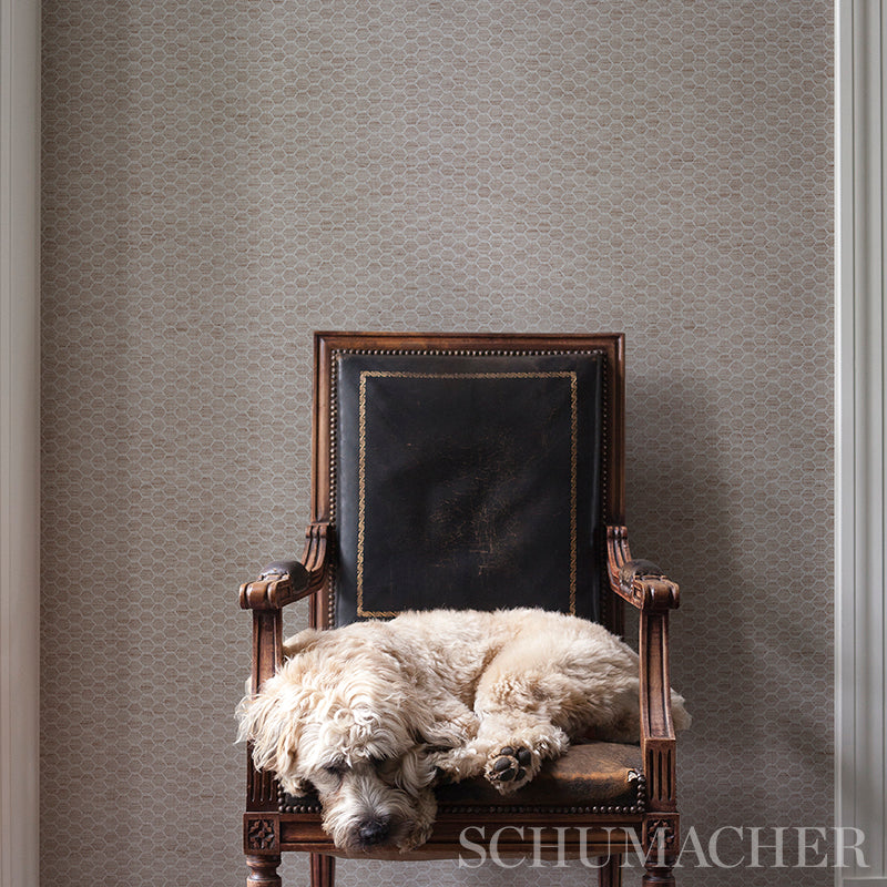 Abaco Linen Paperweave Natural by Schumacher Woven Wallcoverings – Schumacher 5011290SAM