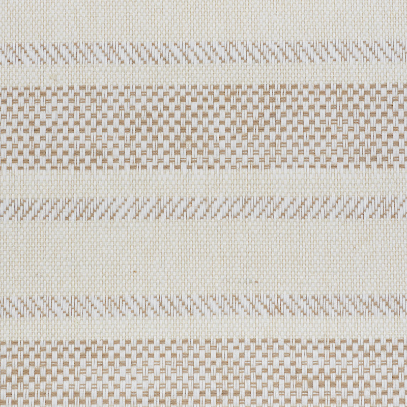 Oxnard Linen Paperweave Natural by Schumacher Woven Stripe Wallpaper – Schumacher 5011310