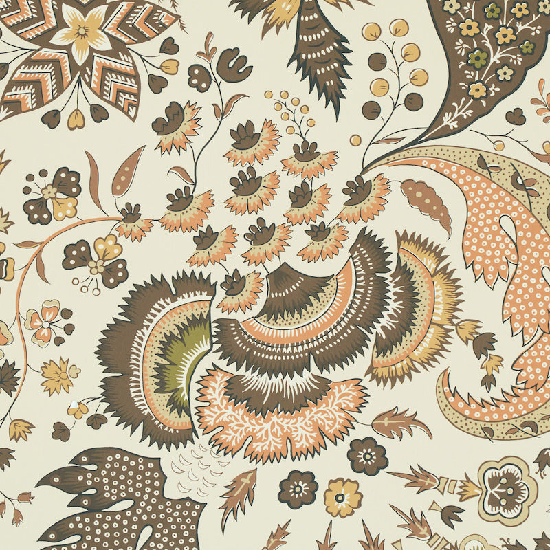 Majorelle Neutral Wide-Width Floral Wallpaper by Schumacher – 5011352