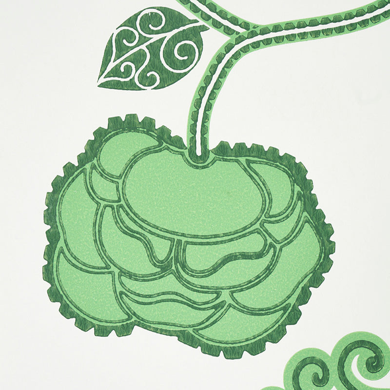 Queen Fruit Jade by Neisha Crosland Botanical Designer Wallpaper – Schumacher 5011411