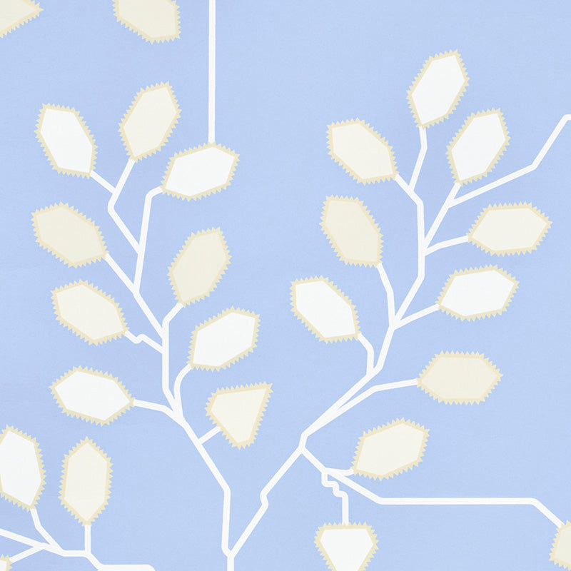 TUMBLE WEED Bluebell by Neisha Crosland Geometric Botanical Wallpaper – Schumacher 5011422