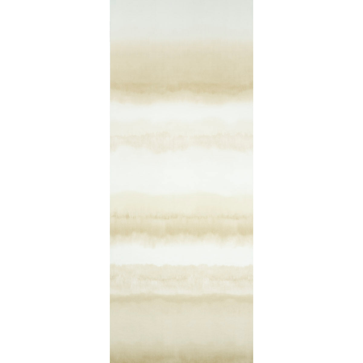 Orissa Panel wallcovering in natural colorway with a soft, watercolor effect reminiscent of artisanal ikat or shibori, shown in a modern interior setting.
