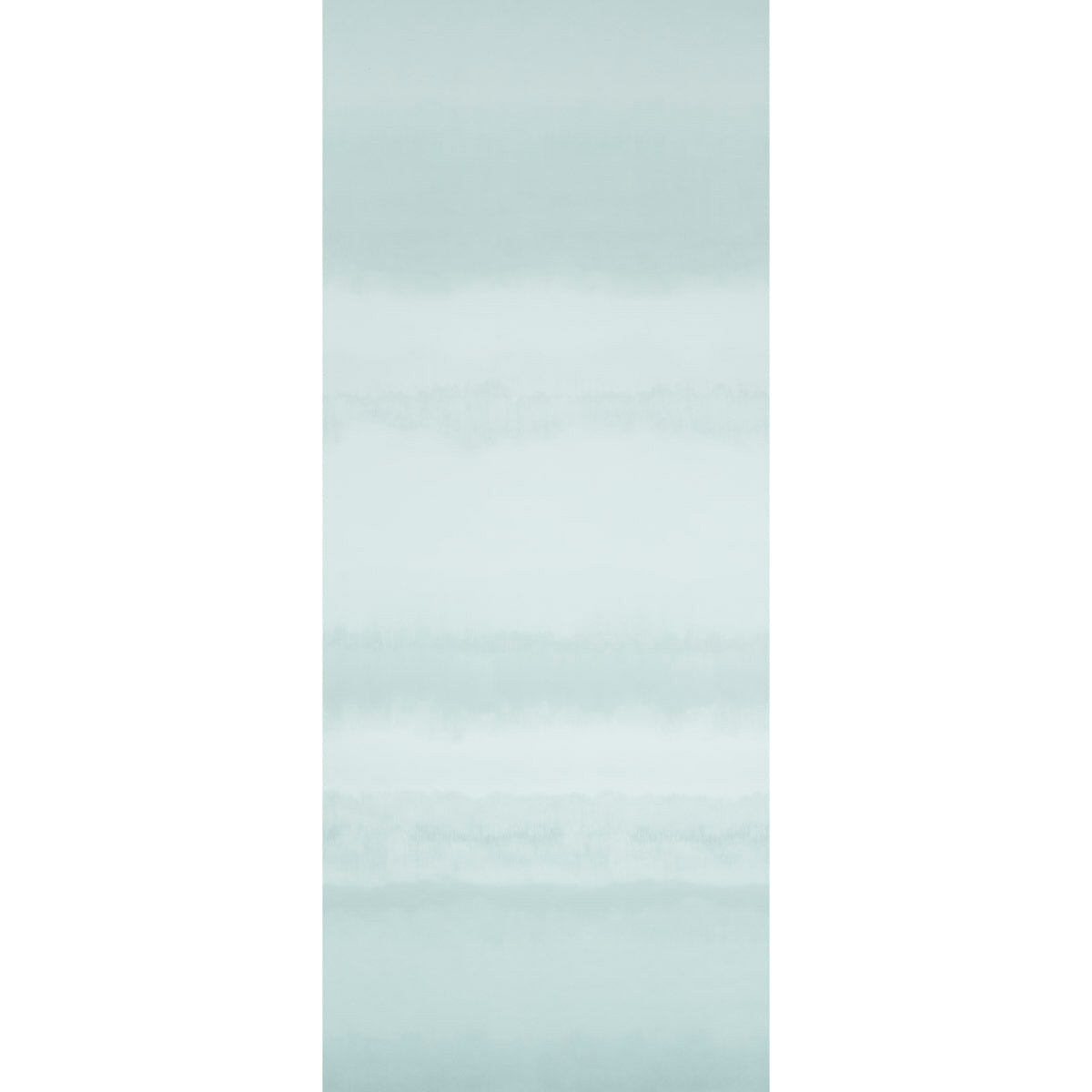 Orissa Panel Mineral by Schumacher - a 12-foot tall panel wallcovering with a soft watercolor effect in blue mineral tones, shown in a styled interior.