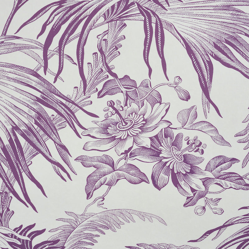 TOILE TROPIQUE Botanical Wallpaper Purple by Schumacher – 5011482