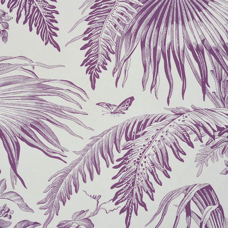 TOILE TROPIQUE Botanical Wallpaper Purple by Schumacher – 5011482