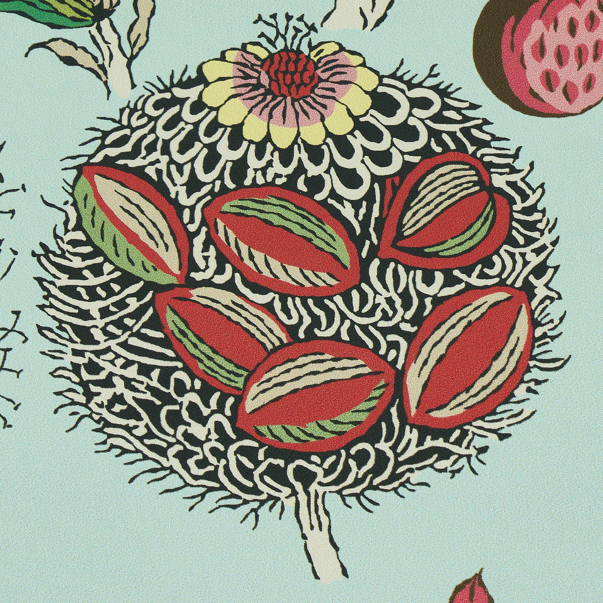 Roca Redonda Mineral & Pink by Schumacher Fantastical Floral Wallpaper – Schumacher 5011621