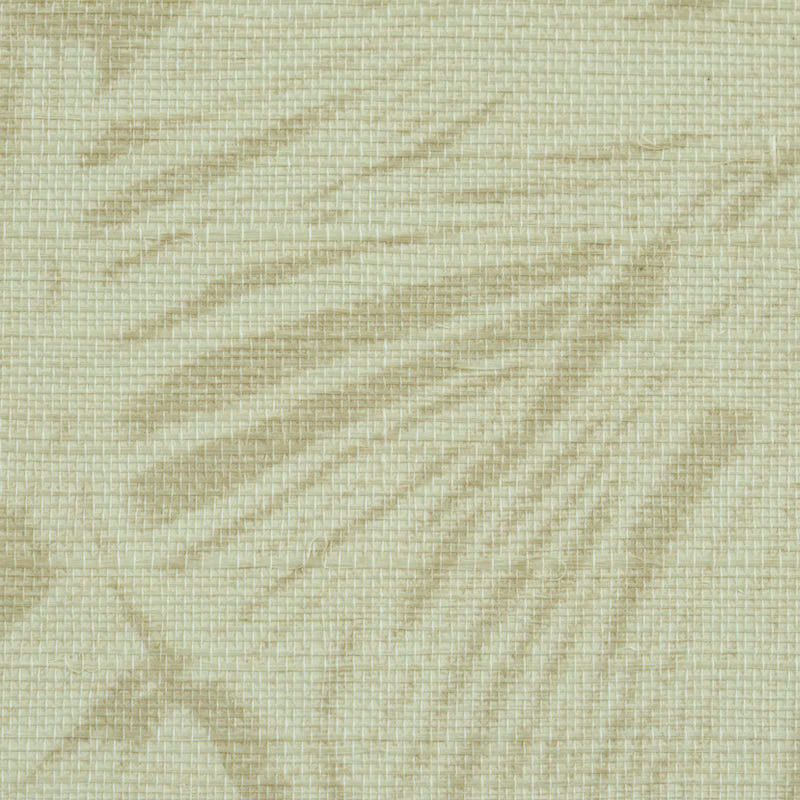 Del Coco Sisal Sand by Schumacher Tropical Leaf Wallpaper – Schumacher 5011641