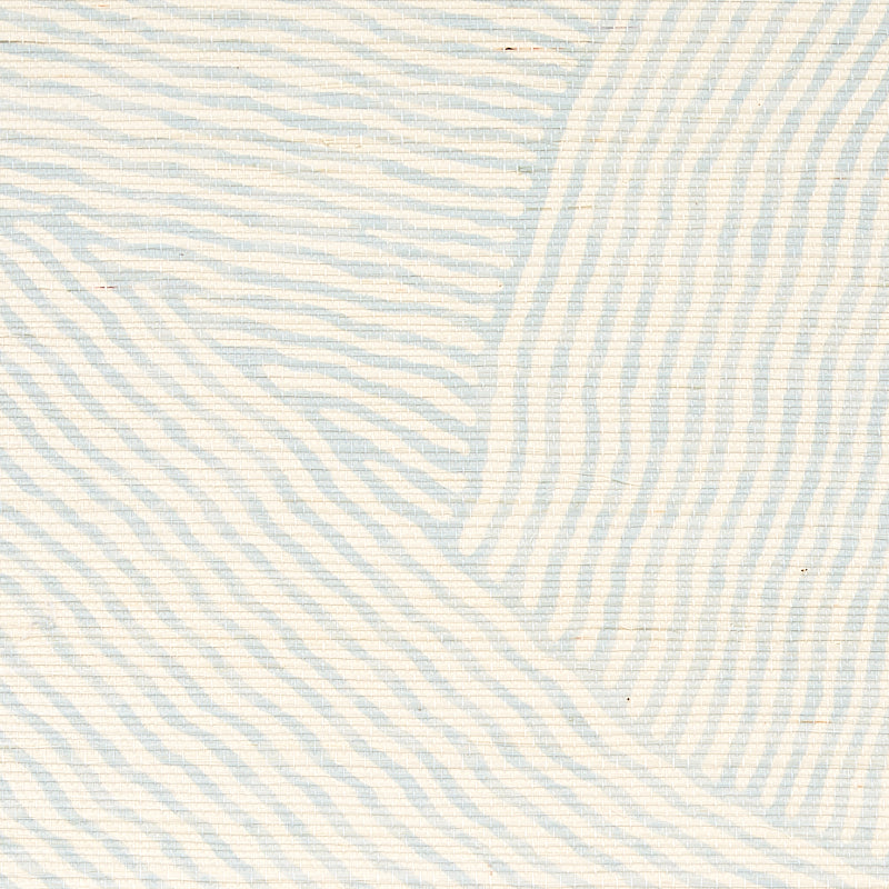 Burnett Sisal Sky by Schumacher Abstract Watercolor Sisal Wallcovering – Schumacher 5011670