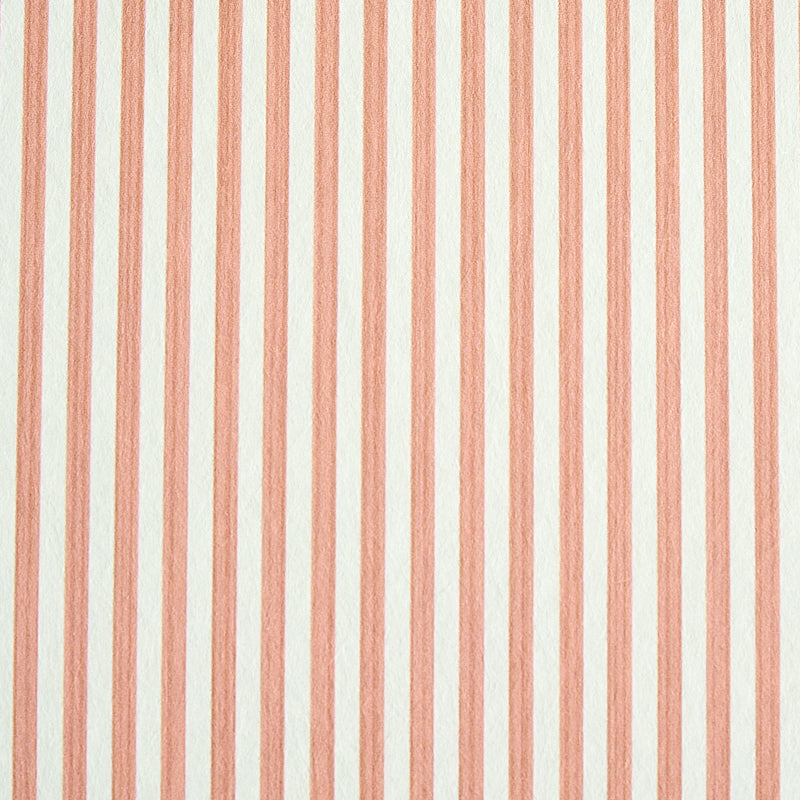 Edwin Stripe Narrow wallpaper in pink by Schumacher, featuring narrow vertical stripes for a classic, dimensional look.