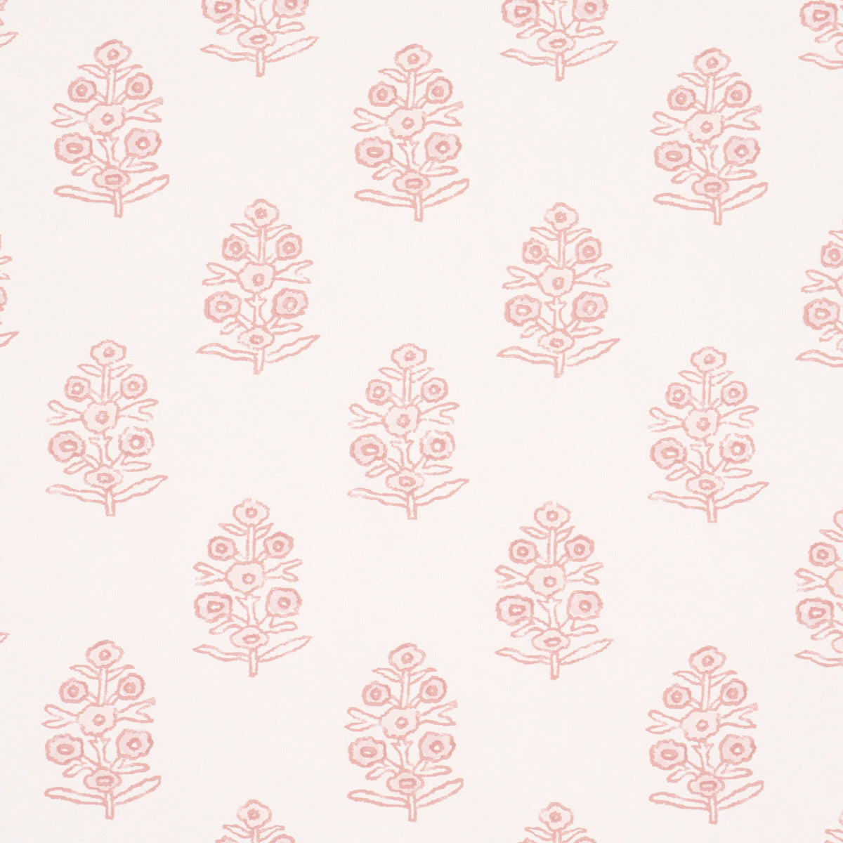 Aditi Blush by Schumacher Petite Stylized Floral Wallpaper – Jacaranda Collection 5011935