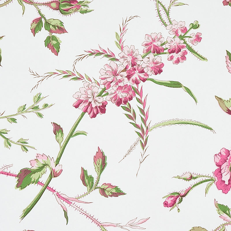 BELUZE Magenta Floral Wallpaper by Schumacher – 5011982