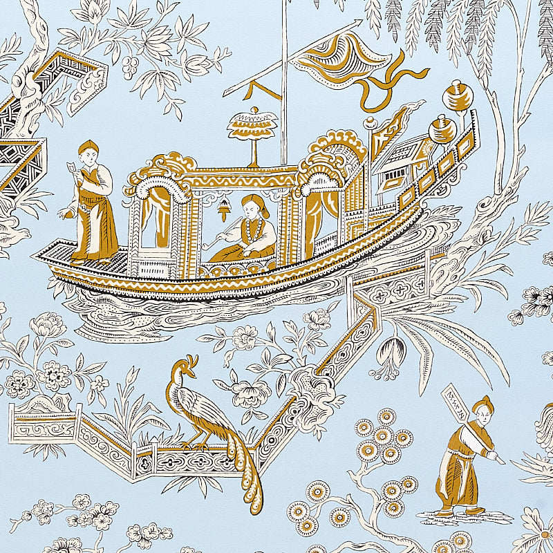 MATSUDANA Blue Chinoiserie Wallpaper by Schumacher – 5011991