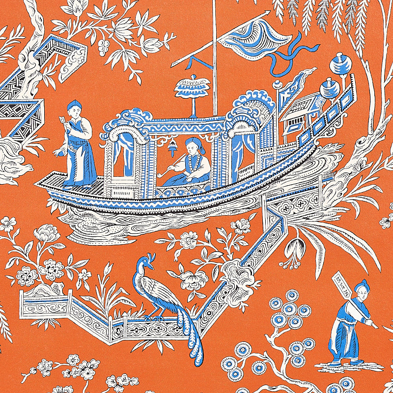 Matsudana Spice Chinoiserie Wallpaper by Schumacher – Schumacher 5011992