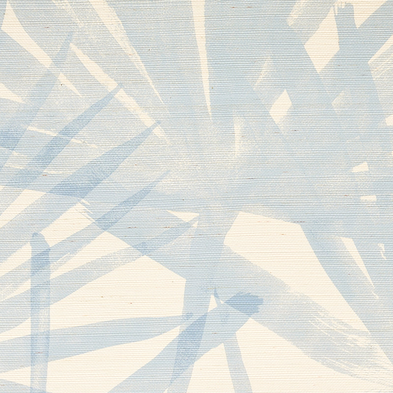 Sunlit Palm Sisal Chambray by Schumacher Dreamy Watercolor Palm Wallpaper – Schumacher 5012040