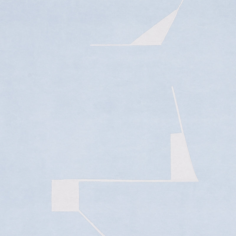 Circuit Sky by Porter Teleo Abstract Geometric Blue Wallpaper – Schumacher 5012161