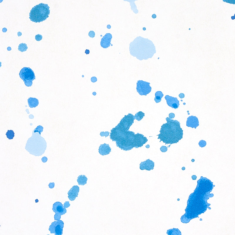 Ink Splash Blue by Porter Teleo Abstract Wallpaper – Schumacher 5012181