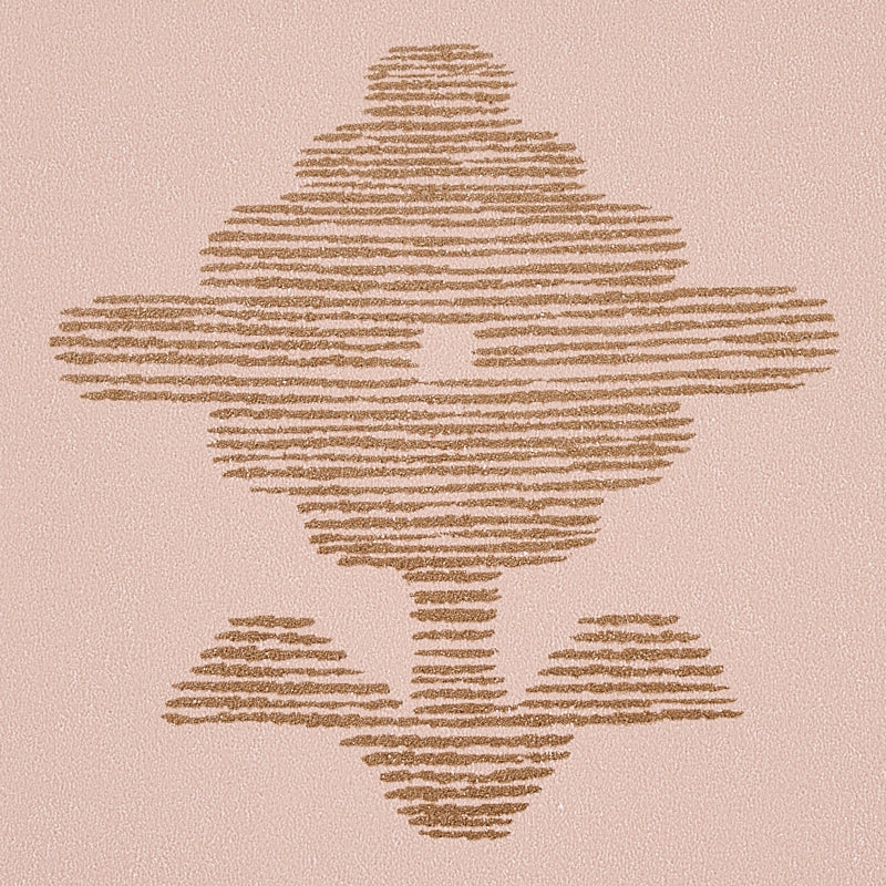 Rubia Blush by Schumacher Metallic Floral Wallpaper – Schumacher 5012222