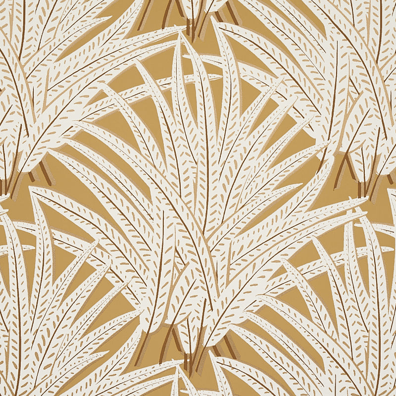 Zenada Gold by Schumacher Copacabana Collection Botanical Wallpaper – Schumacher 5012241