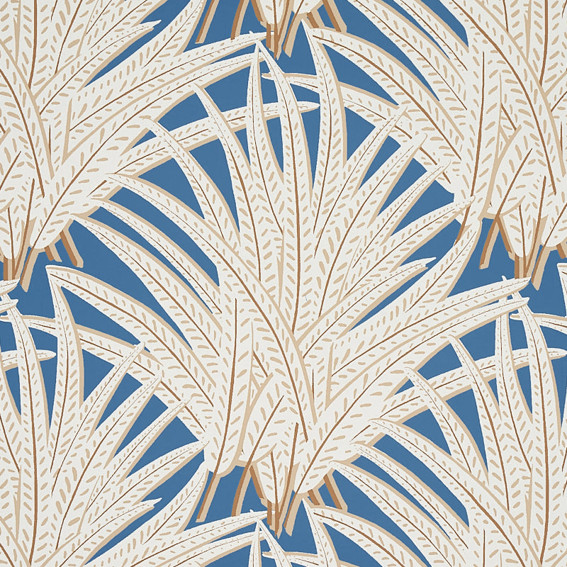 Zenada Blue Botanical Palm Leaf Wallpaper – Schumacher 5012242