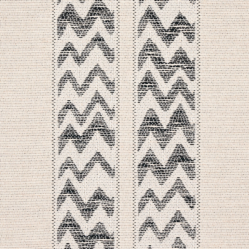 Kudu Stripe Black by Schumacher Jacquard-Weave Tribal Wallpaper – Schumacher 5012310