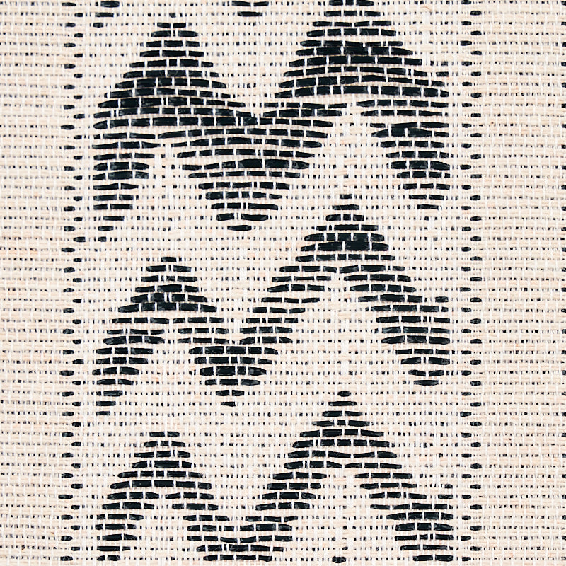 Kudu Stripe Black by Schumacher Jacquard-Weave Tribal Wallpaper – Schumacher 5012310