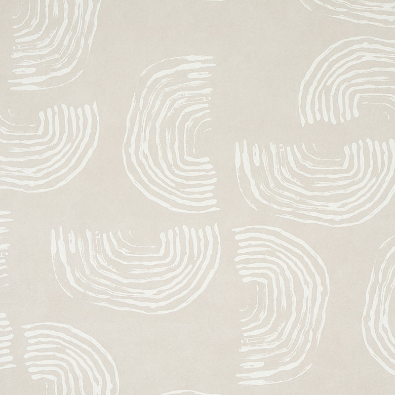Quansoo Ivory on Neutral by Caroline Z Hurley Modern Painterly Wallpaper – Schumacher 5012401