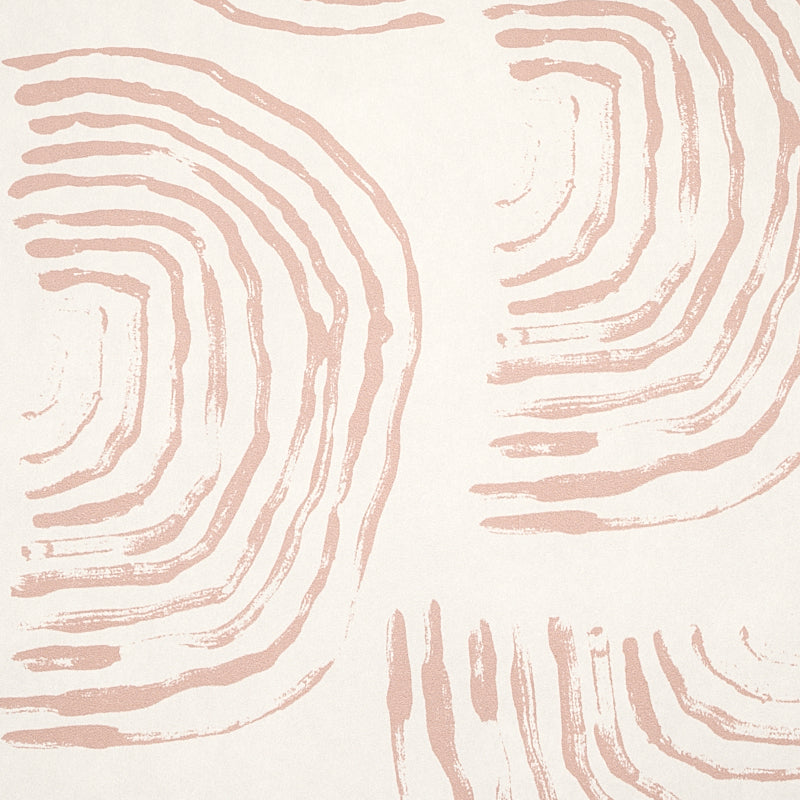 Quansoo Coral on Ivory by Caroline Z Hurley Modern Artistic Wallpaper – Schumacher 5012402