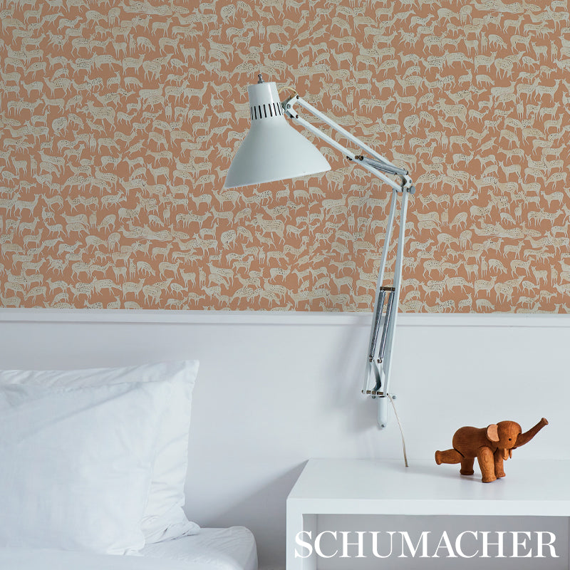 FAUNA Fawn by Schumacher Flight of Fancy Animal Wallpaper – Schumacher 5012492